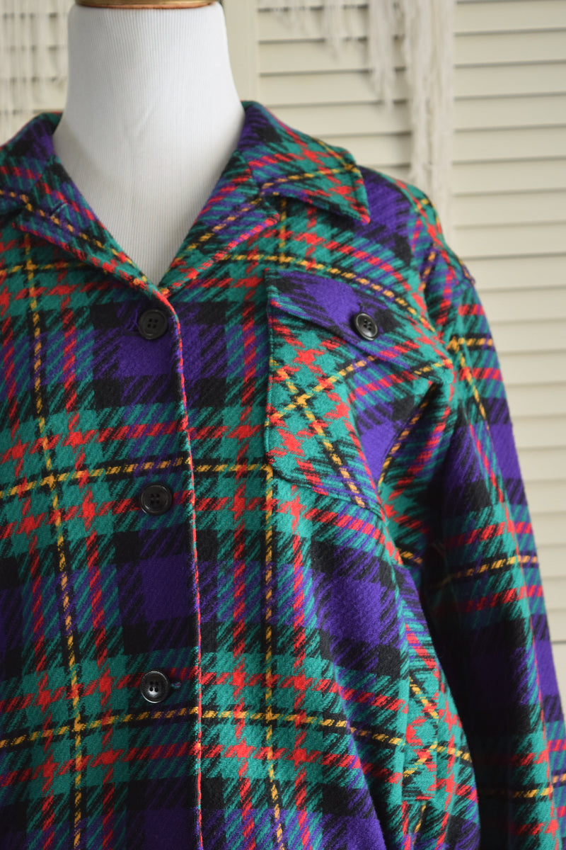 Green Purple Plaid Jacket - Pendleton Knockabouts