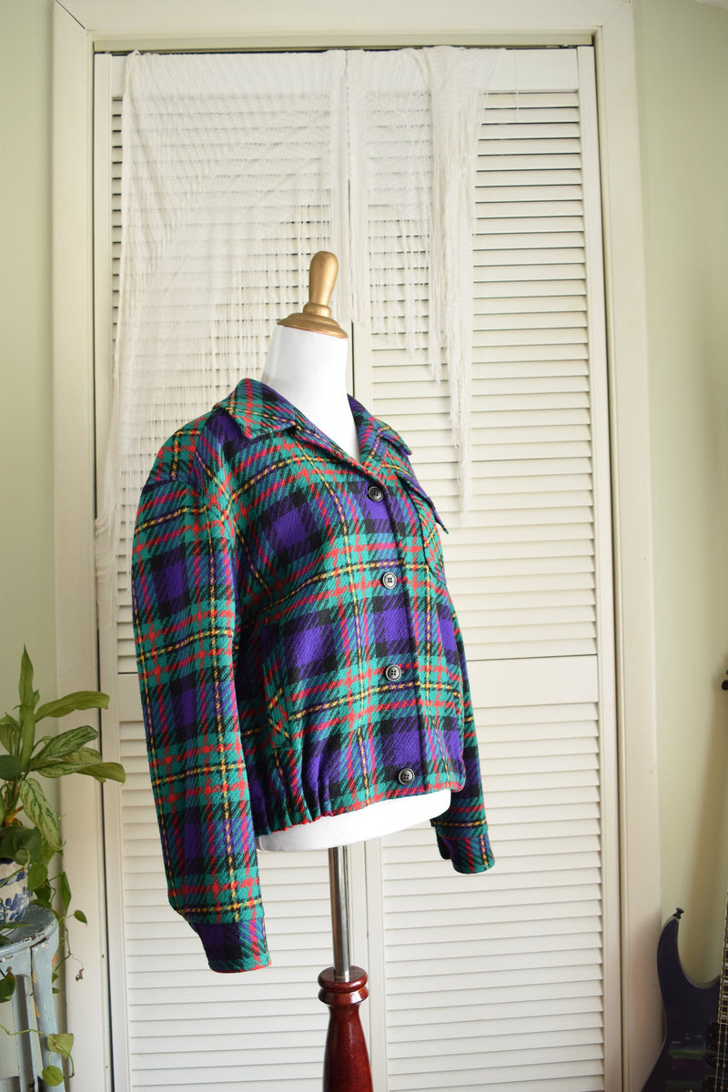 Green Purple Plaid Jacket - Pendleton Knockabouts