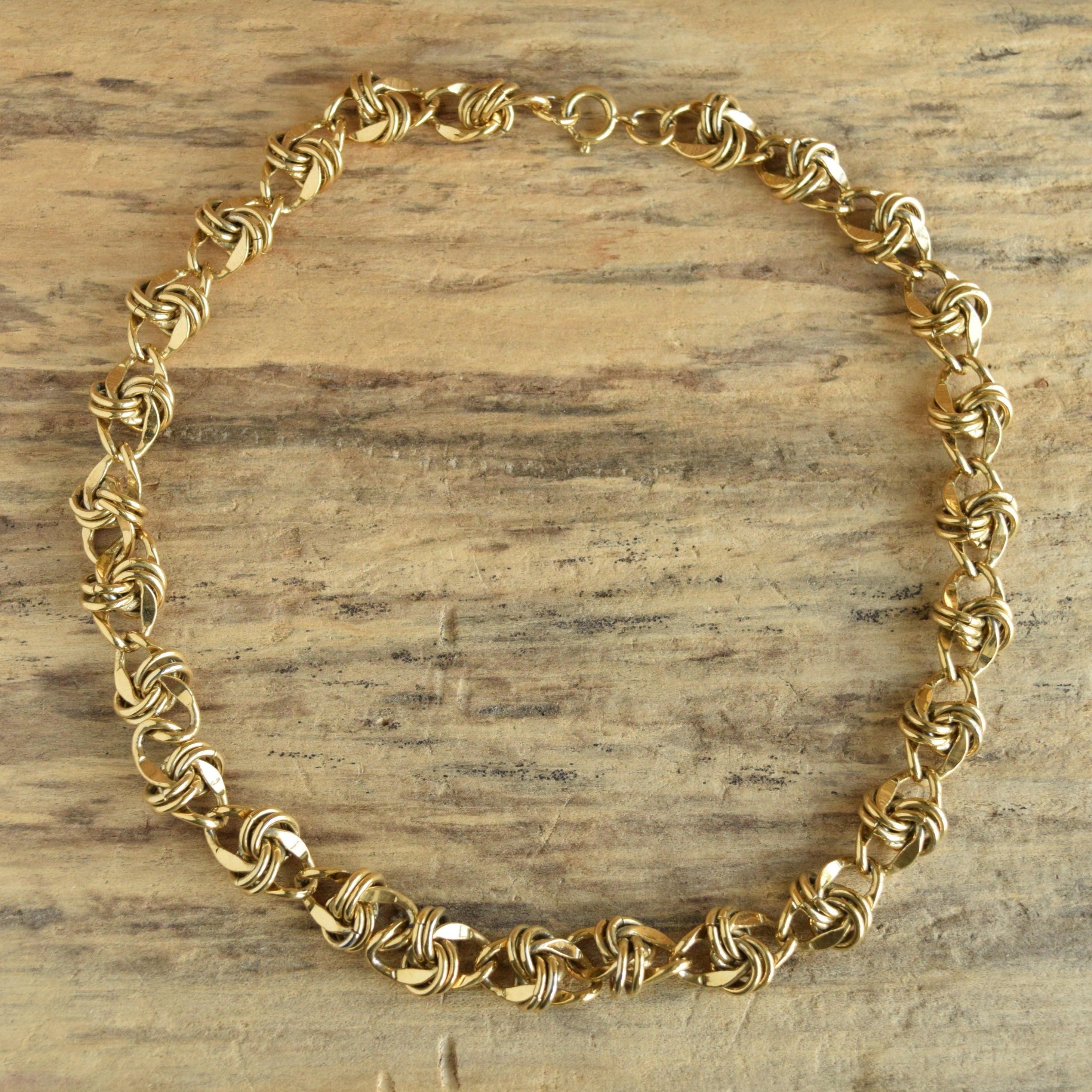 Vintage Gold Chain Clasp Necklace – erinknightdesigns